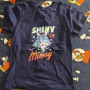 Shiny Navy Blue Kids Graphic Tee